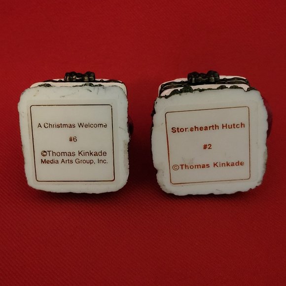 Thomas Kincade Christmas Mini Trinket Box Christmas Ornament Set of 2 - Picture 5 of 11